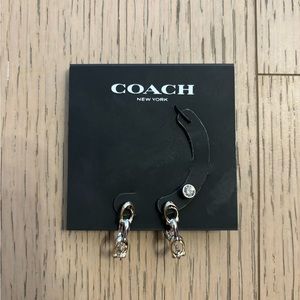 Coach Signature Mixed Chain And Stacked Earrings Set - Silver & Gold